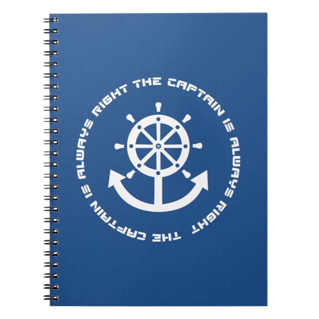 Captain is always right notebook (Front)