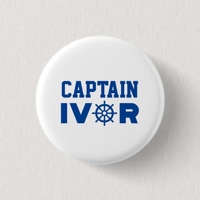 Captain Ivor 1 Inch Round Button (Front)