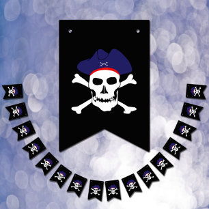 Captain Jack, Pirates Bunting Flags, Boat Party Flags
