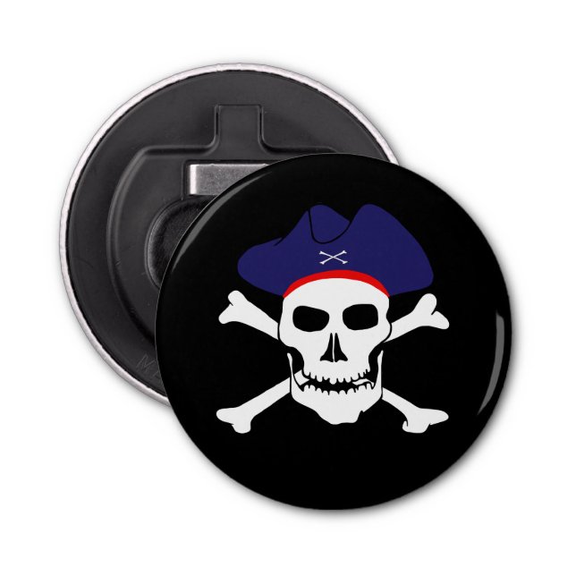 Captain Jack & Pirates Flag, Skull /boating party Bottle Opener (Front)