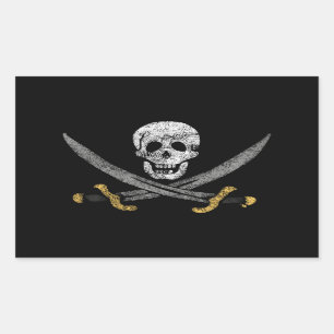 Captain Jack Rackham's Jolly Roger Pirate Flag Sticker