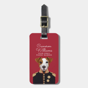 Captain Jack Russell   Add Your Name Luggage Tag