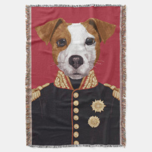Captain Jack Russell Throw Blanket