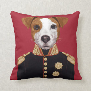 Captain Jack Russell Throw Pillow