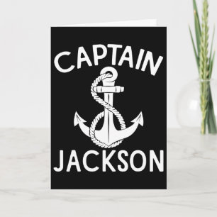 Captain Jackson Yacht Boat Sailing Boating Ship  Card