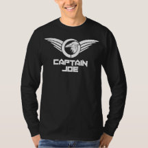 Captain Joe Mens Basic Long Sleeve T-Shirt - Black