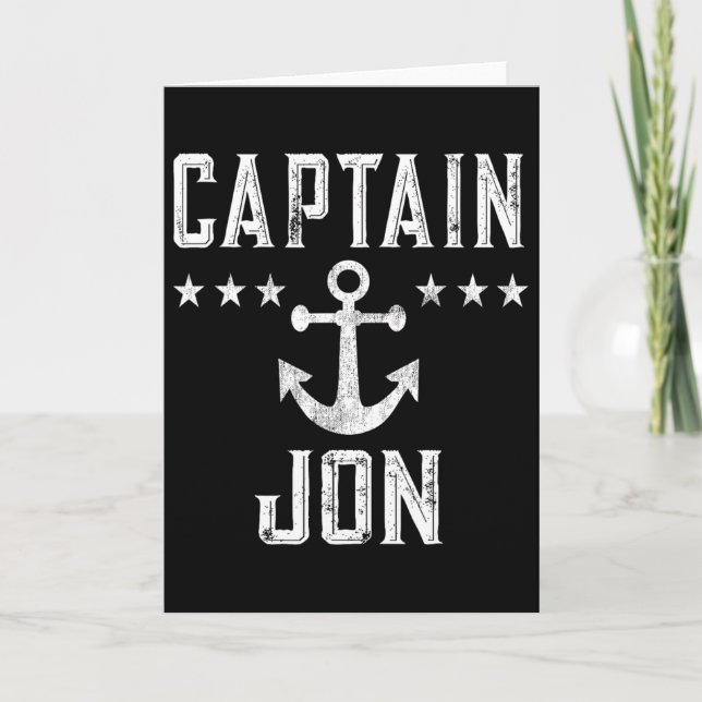 Captain Jon Boating Gift For Boat Lovers  Card (Front)