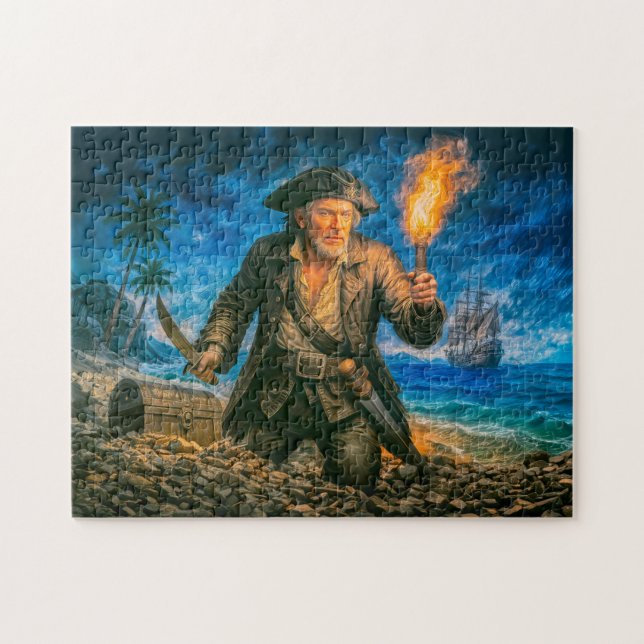 Captain Kidd Legendary Pirate Portrait Jigsaw Puzzle (Horizontal)