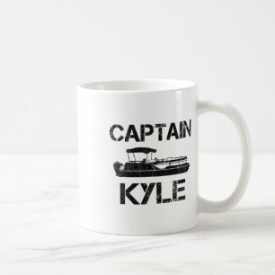 Captain Kyle Pontoon Personalized Boat Name Fishin Coffee Mug