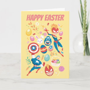 Captain Marvel & Captain America Easter Collage Card