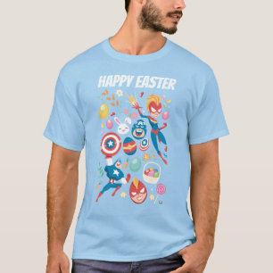 Captain Marvel & Captain America Easter Collage T-Shirt
