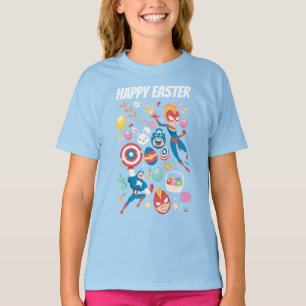 Captain Marvel & Captain America Easter Collage T-Shirt
