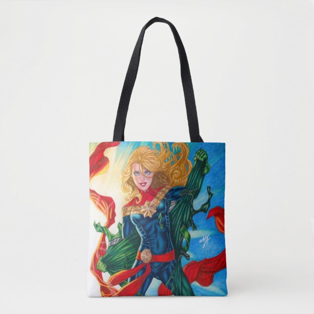 Captain Marvel ~ Carol Danvers Tote Bag (Front)