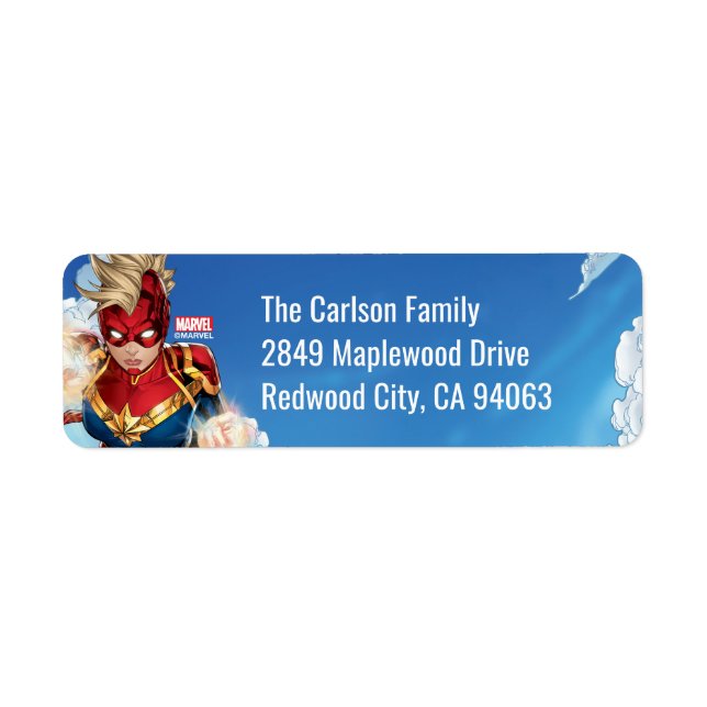 Captain Marvel Flying With Jets (Front)