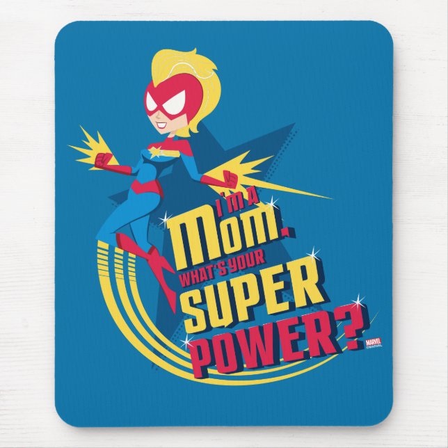 Captain Marvel | I'm A Mom Mouse Pad (Front)