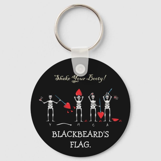 CAPTAIN MAYFLOWER'S Blackbeard Flag Keychain (Front)