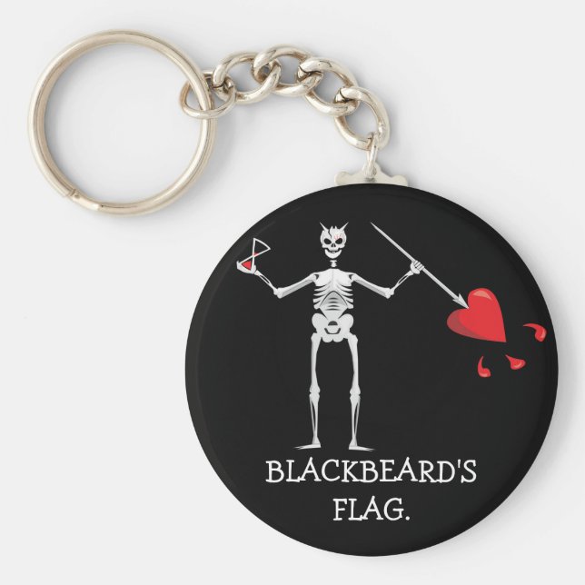 CAPTAIN MAYFLOWER'S Blackbeard Flag Keychain (Front)