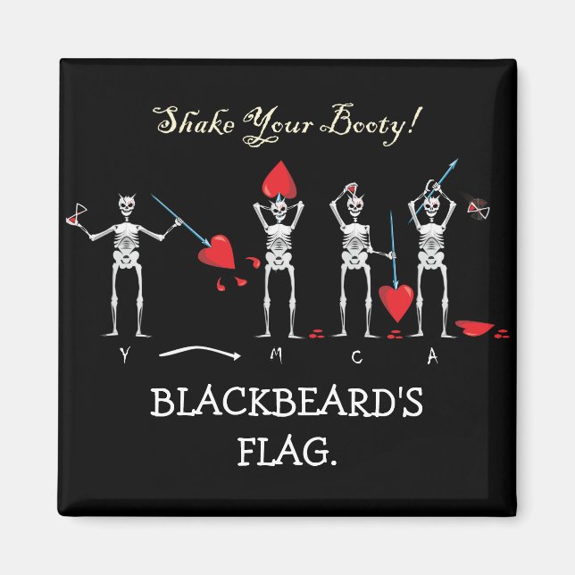 CAPTAIN MAYFLOWER'S Blackbeard Flag Magnet (Front)