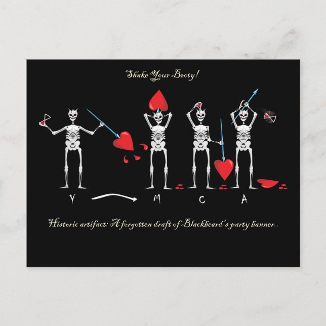 CAPTAIN MAYFLOWER'S Blackbeard Flag Postcard (Front)