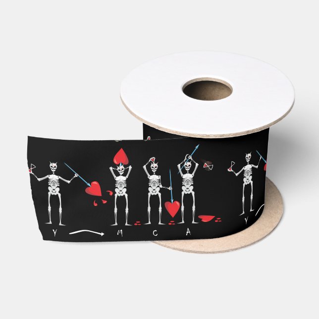 CAPTAIN MAYFLOWER'S Blackbeard Flag Satin Ribbon (Spool)