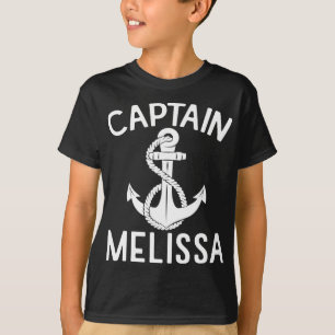 Captain Melissa Ship Boat Boating Yacht Anchor T-Shirt