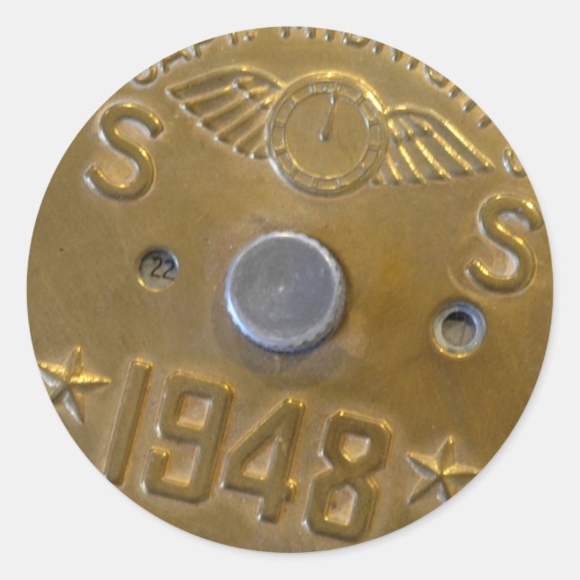 Captain Midnight Decoder Badge 1948 Classic Round Sticker (Front)