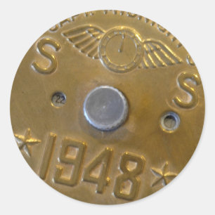 Captain Midnight Decoder Badge 1948 Classic Round Sticker