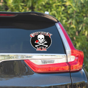 Captain Mom Custom-Cut Vinyl Stickers