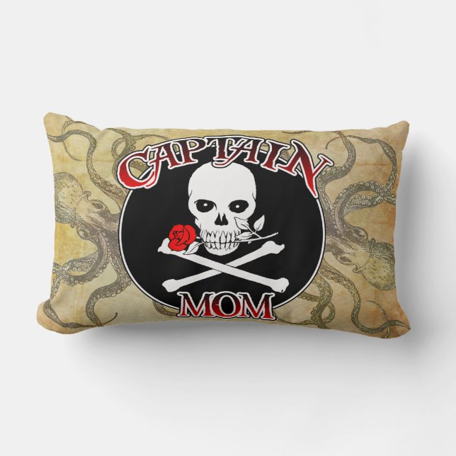 Captain Mom - Embraced by the Deep Lumbar Pillow (Front)