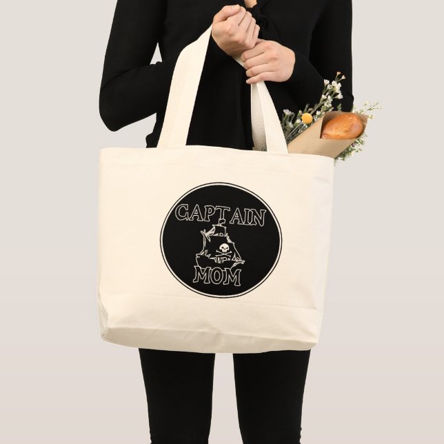 Captain Mom Large Tote Bag (Front (Product))