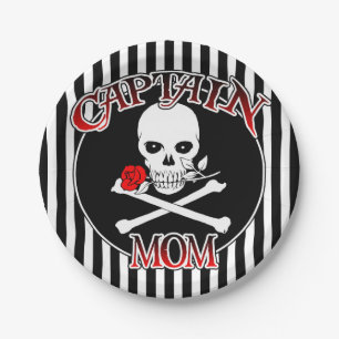 Captain Mom Paper Plates