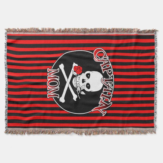 Captain Mom Throw Blanket (Front)