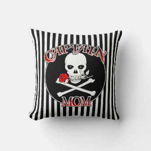 Captain Mom Throw Pillow