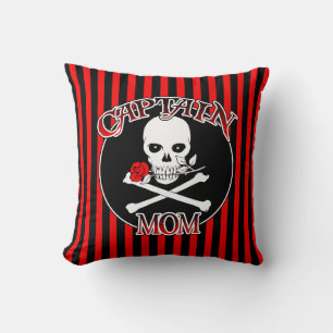Captain Mom Throw Pillow