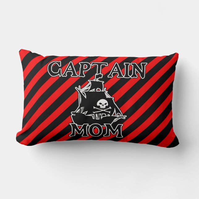 Captain Mom Throw Pillow (Front)