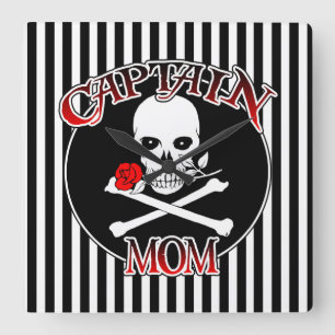 Captain Mom Wall Clock