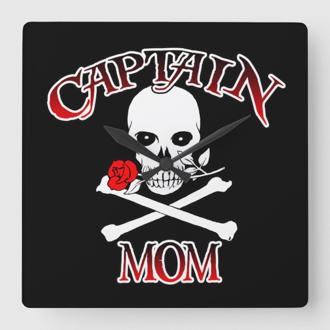 Captain Mom Wall Clock (Front)