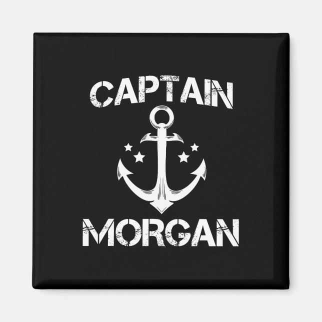 Captain Morgan Funny Birthday Personalised Surname Magnet (Front)