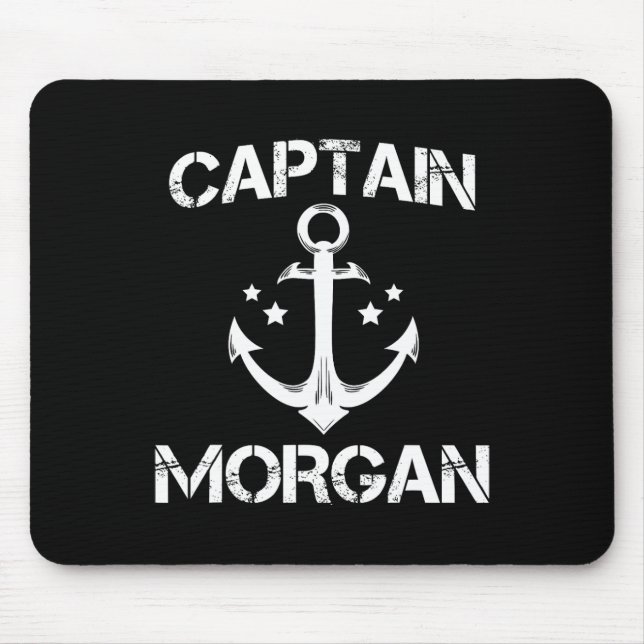 Captain Morgan Funny Birthday Personalised Surname Mouse Pad (Front)