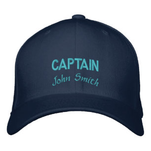 Captain name personalized embroidered hat