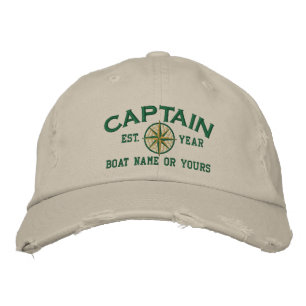 Captain Nautical STAR Personalize it! Embroidery Embroidered Hat