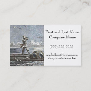 Captain Nemo Verne 20,000 Leagues Sci Fi Art Business Card