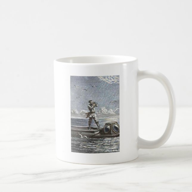 Captain Nemo Verne 20,000 Leagues Sci Fi Art Coffee Mug (Right)