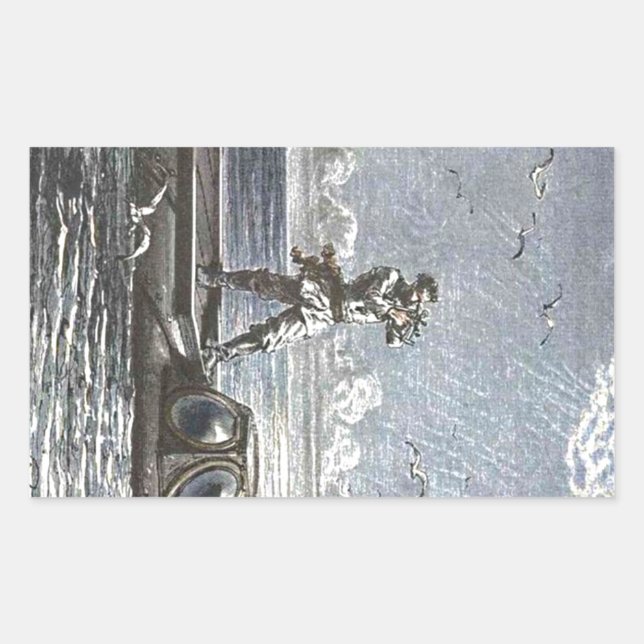 Captain Nemo Verne 20,000 Leagues Sci Fi Art Sticker (Front)