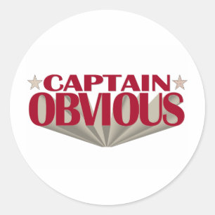 Captain Obvious Classic Round Sticker