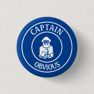 Captain Obvious Keychain 1 Inch Round Button
