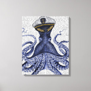 Captain Octopus Canvas Print
