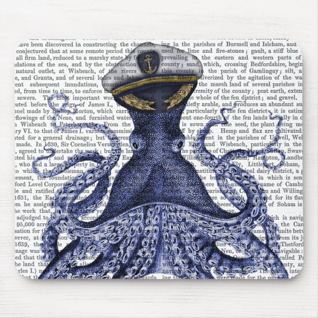 Captain Octopus Mouse Pad (Front)
