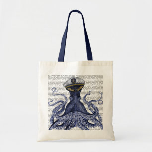 Captain Octopus Tote Bag