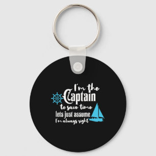 Captain Of The Boat Chaparral Boats Keychain